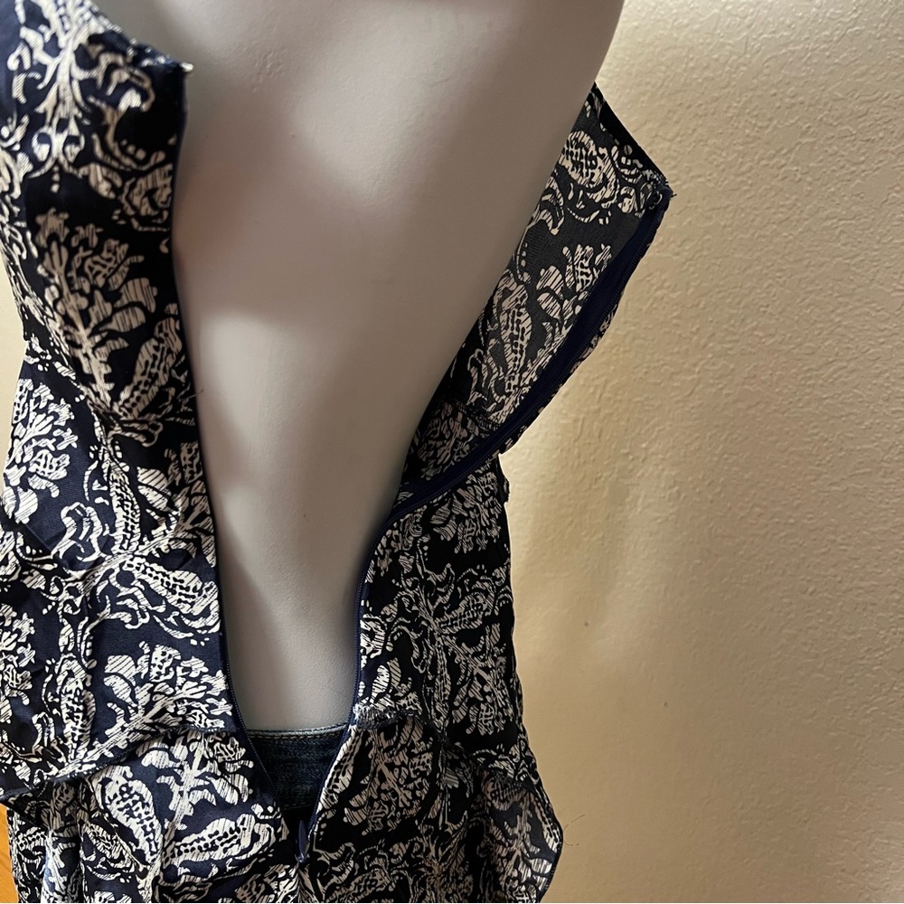 Anthropologie Lili’s Closet Blue Azar Racerback Sleeveless Ruffle Dress - Picture 10 of 14